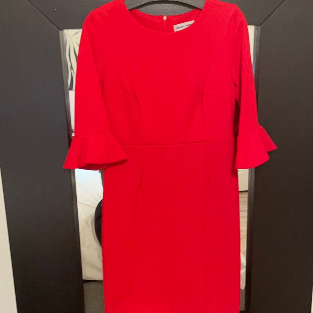 Red conservative dress